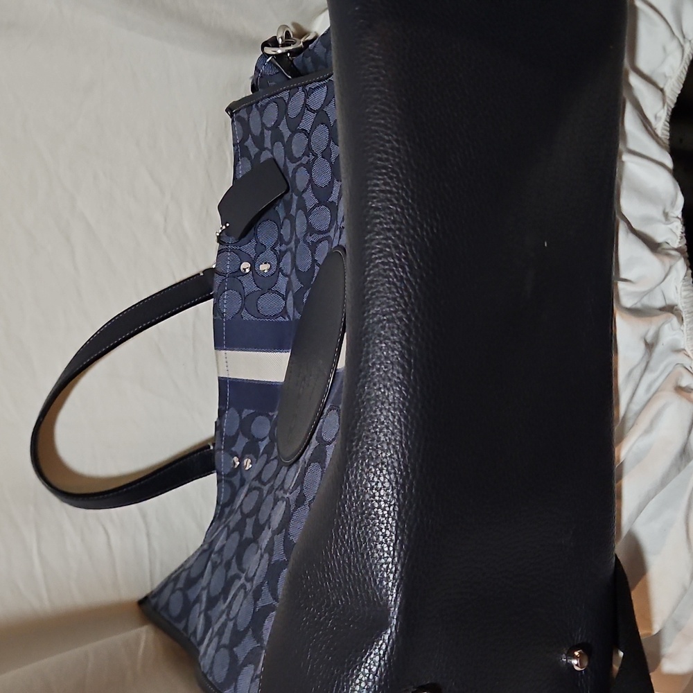 Coach Blue and Black Tote Bag - Picture 6 of 6